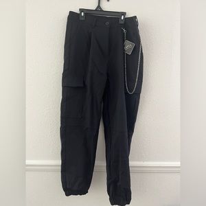 Zaful black cargo pants. Size XL. Chain included.